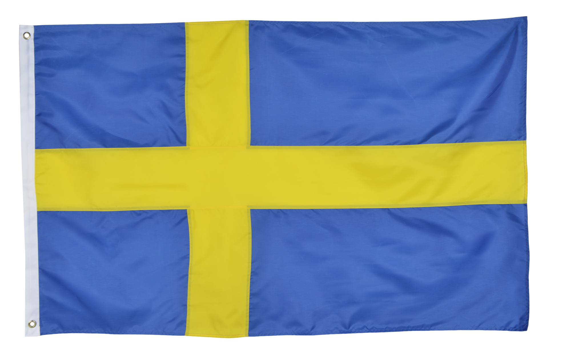 Shop72 Sweden Flag Oxford Nylon World Flag Canvas Header Brass Grommets Stitched from Wind Side