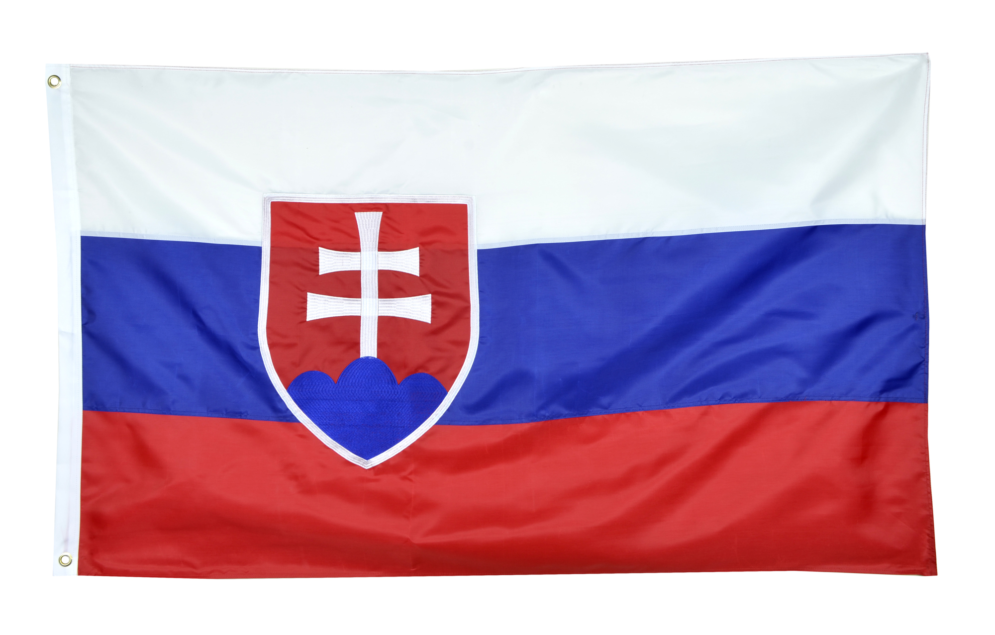 Slovakia Flag Nylon Country Flag Canvas Header - Brass Grommets - Double Stitched