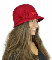 OPT-WOMENCLOCHEHATS-CL1490-RED